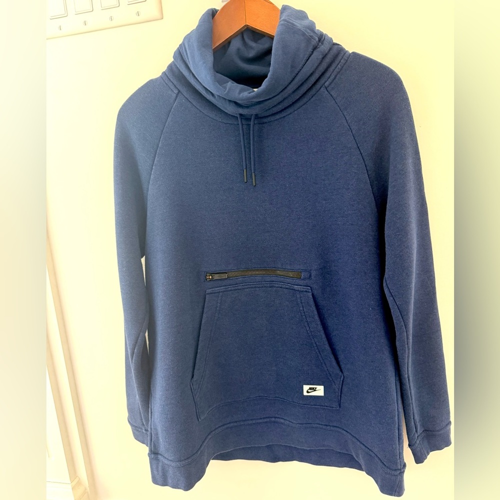 Nike Women’s Sweatshirt Turtleneck Pullover Sweater Blue high Neck Size S